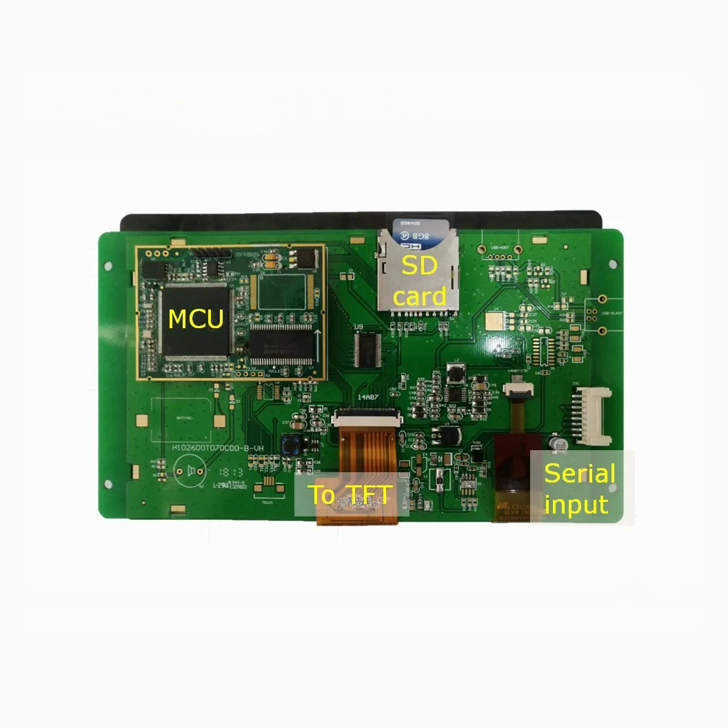 Последовательный порт HMI 7 дюймов 800x480 TFT ЖК-модуль UART с