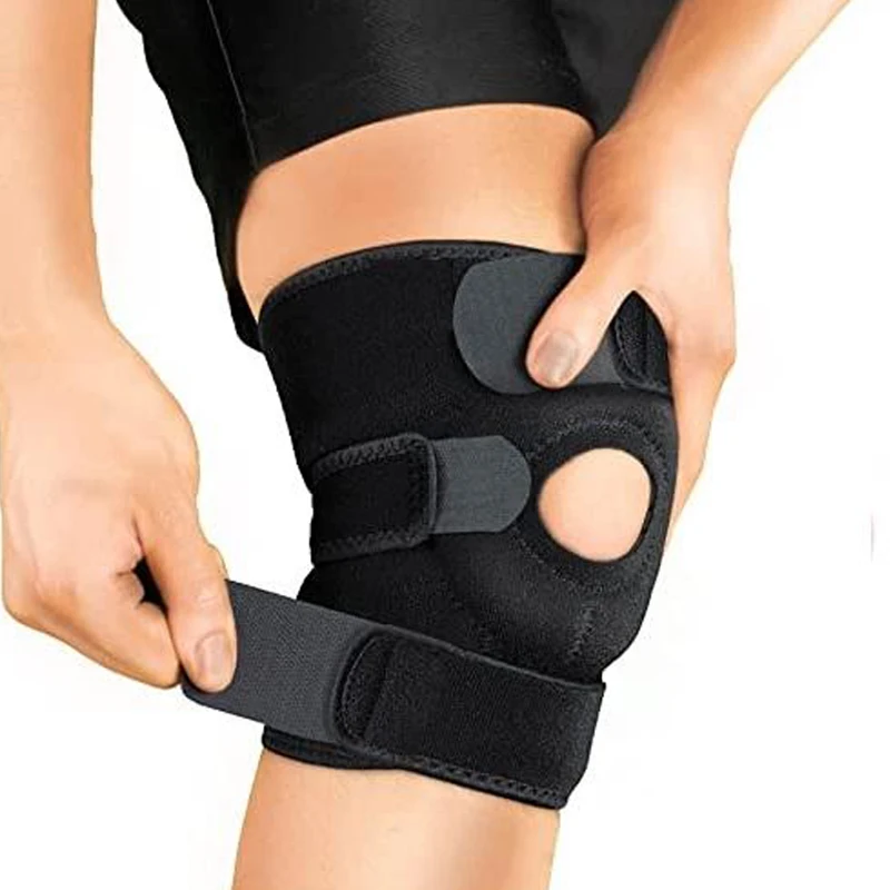 Knee Sleeve Compression Brace Patella Support Stabilizer Sports Gym Joint GEL PADS