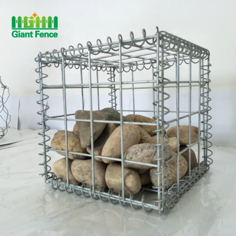 оцинкованный габионных коробка из проволочной сетки забор для каменной подпорной стены