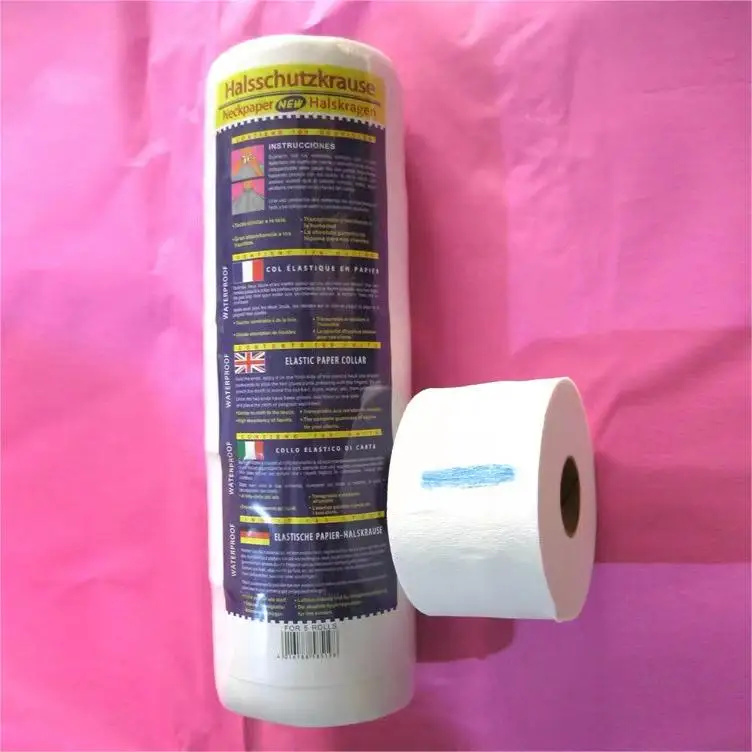 Factory Wholesale High Quality Wood Pulp White Waterproof Barber Shop Neck Paper Strips Ruffles for Hair Salon Barber Paper