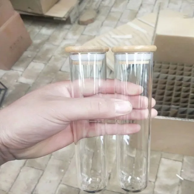 Transparent Glass Test Tube With Round Bottom for Lab Use
