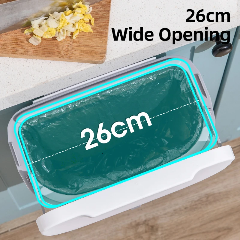 Household Plastic mini Rectangle Hanging Recycling Trash Can Garbage Bins Storage Bucket for Kitchen