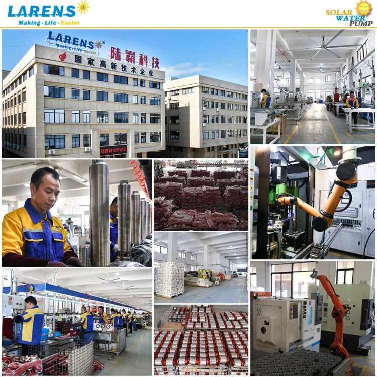 Larens 2200 Вт Солнечный насос для глубоких скважин 3 дюймов пластиковый импеллер скважинный работающий на постоянном токе от солнечных