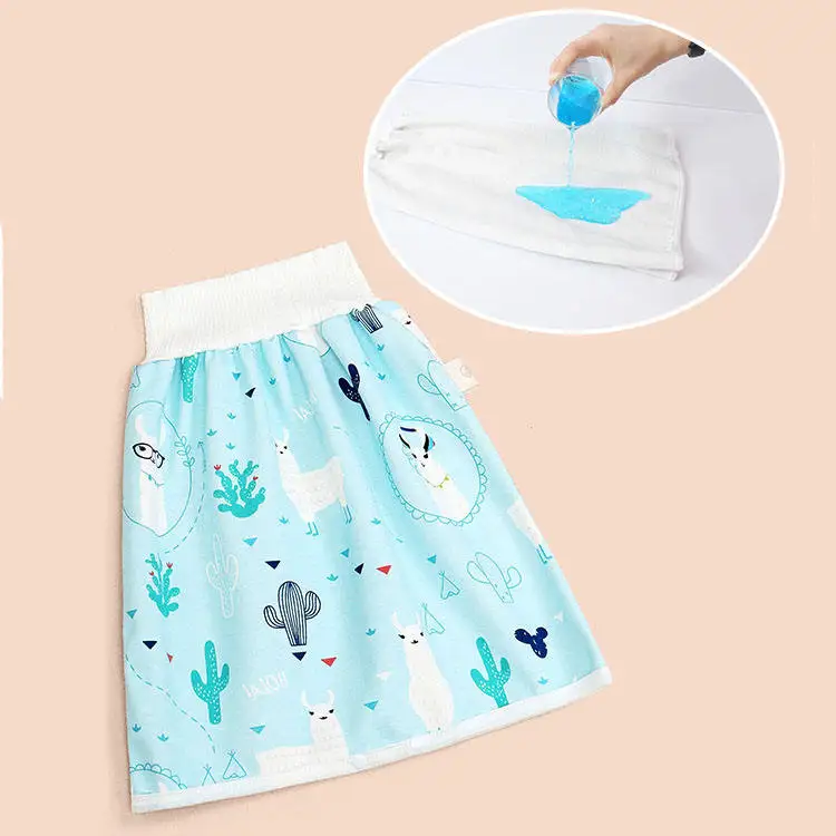 Large Leak-Proof Waterproof Baby Diaper Pants Cotton Washable Diaper Pad Skirt for Children artifact Baby Skirt