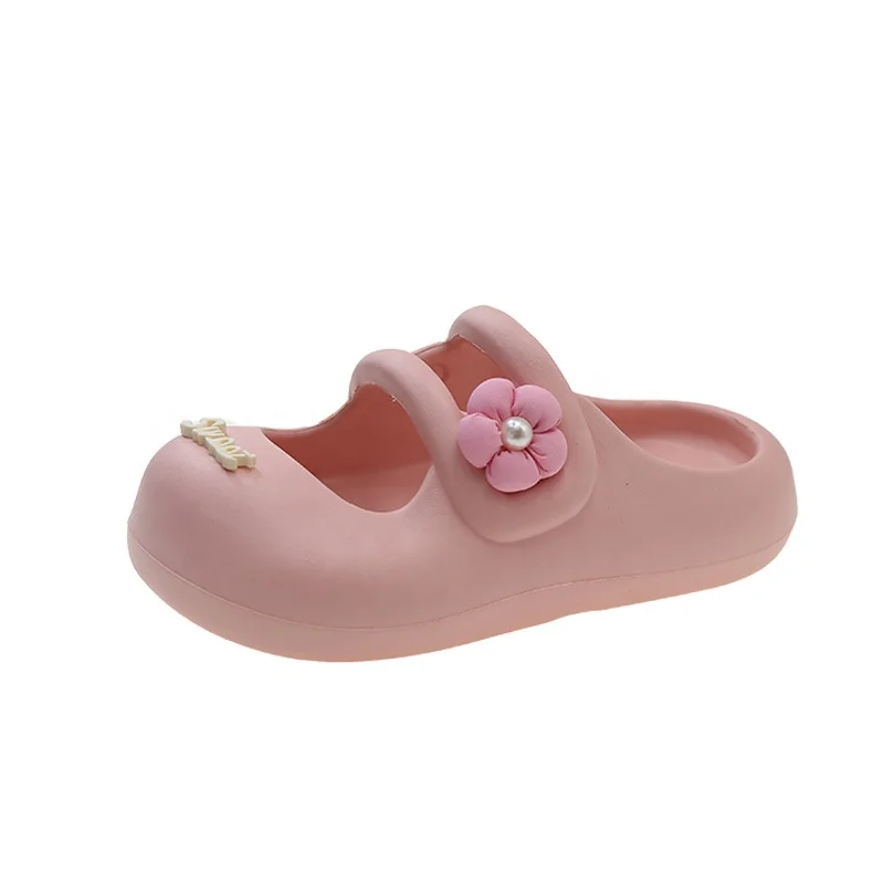 Fashion women muller shoes with high heel DIY clogs for female outdoor and bathroom plush sandals nurse shoes