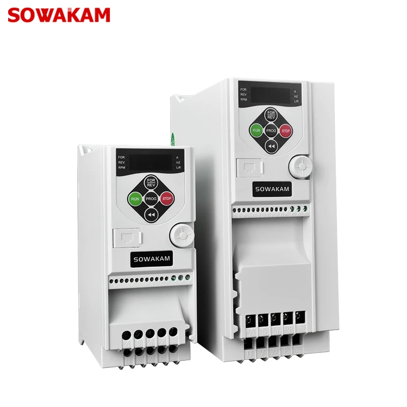 SOWAKAM 0.75KW single-phase 220V ac drive MINI type electric motor speed control frequency inverter VFD