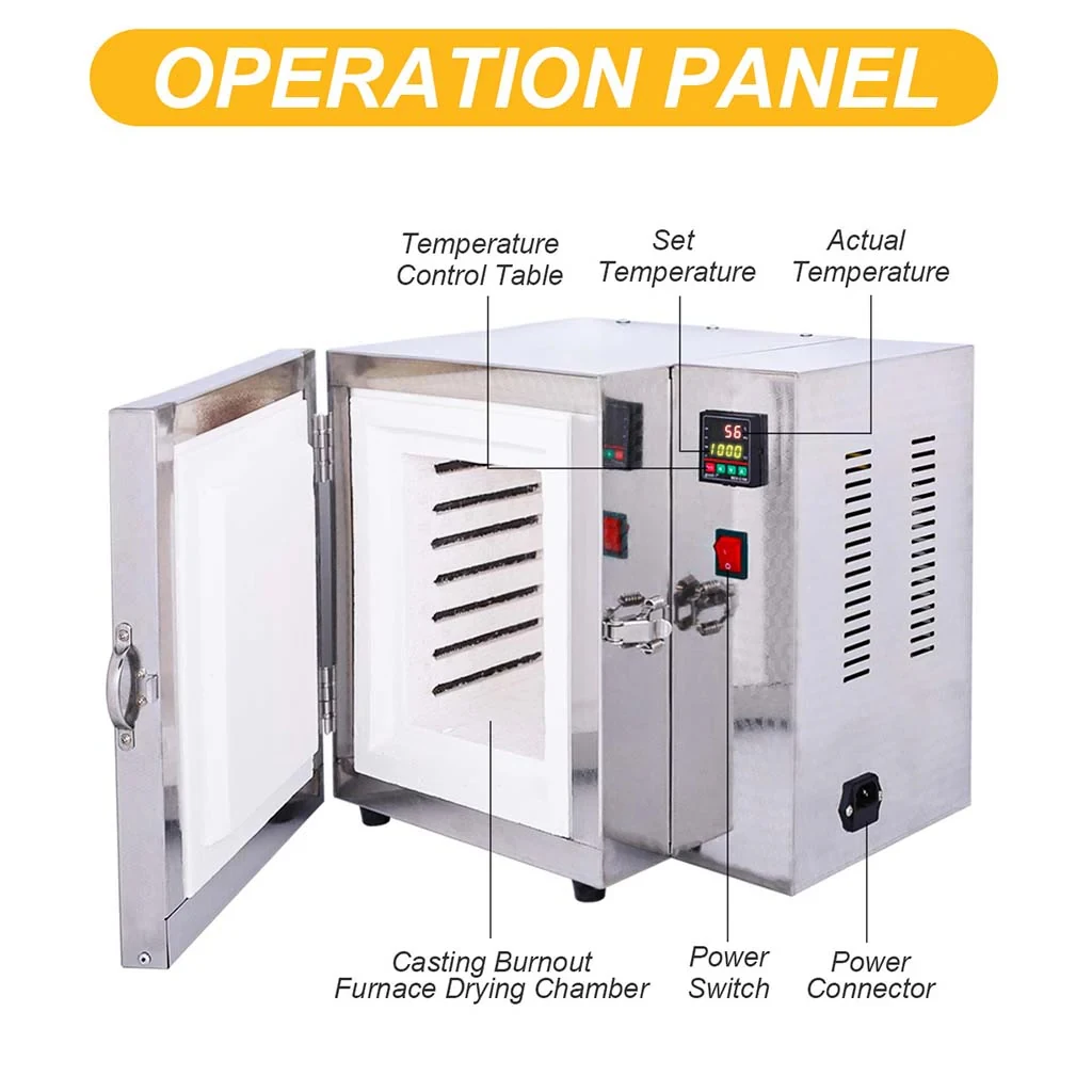 800 degree four sided baking furnace gypsum mold constant temperature box 1500W digital display heat treatment