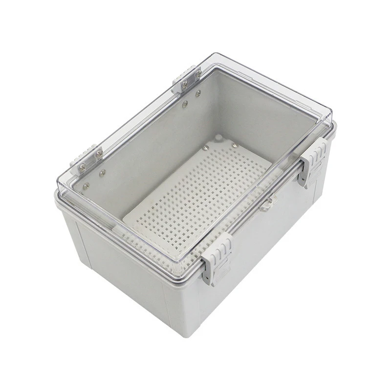 mounting box hard shell case ABS PC plastic electrical cabinet buckle hasp battery box enclosure with transparent lid