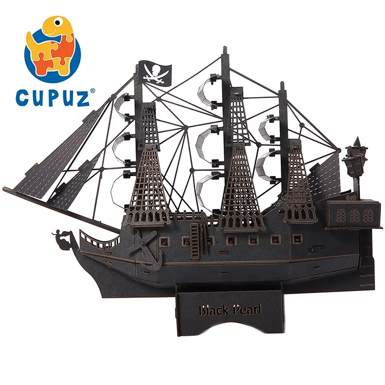 
Children paper gift toys diy paper model boat 3d ship puzzle game for adults 