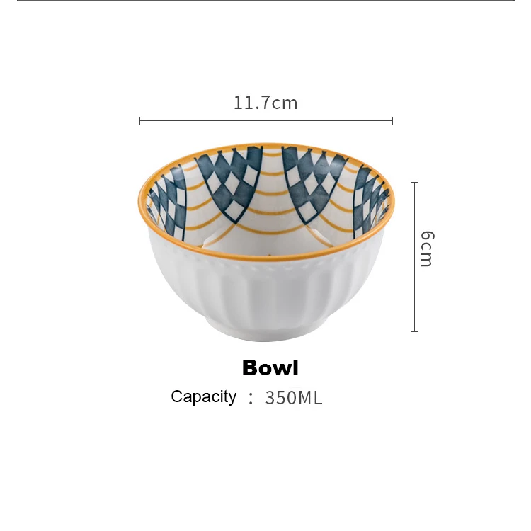 High quality retail tableware sets gift ceramic bowl and plate dinnerware set with gift packing