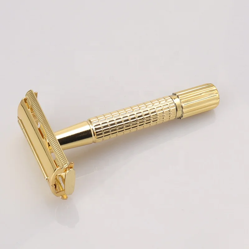 Gold Color Butterfly Opening Razor Twin Blade Twist to Open Double  Edge Blade Razor