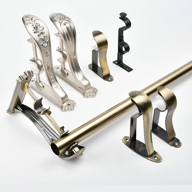 Fashion design home decoration metal durable retro curtain rod Roman rod Aluminum Alloy Roman Curtain rods and rails Curtain