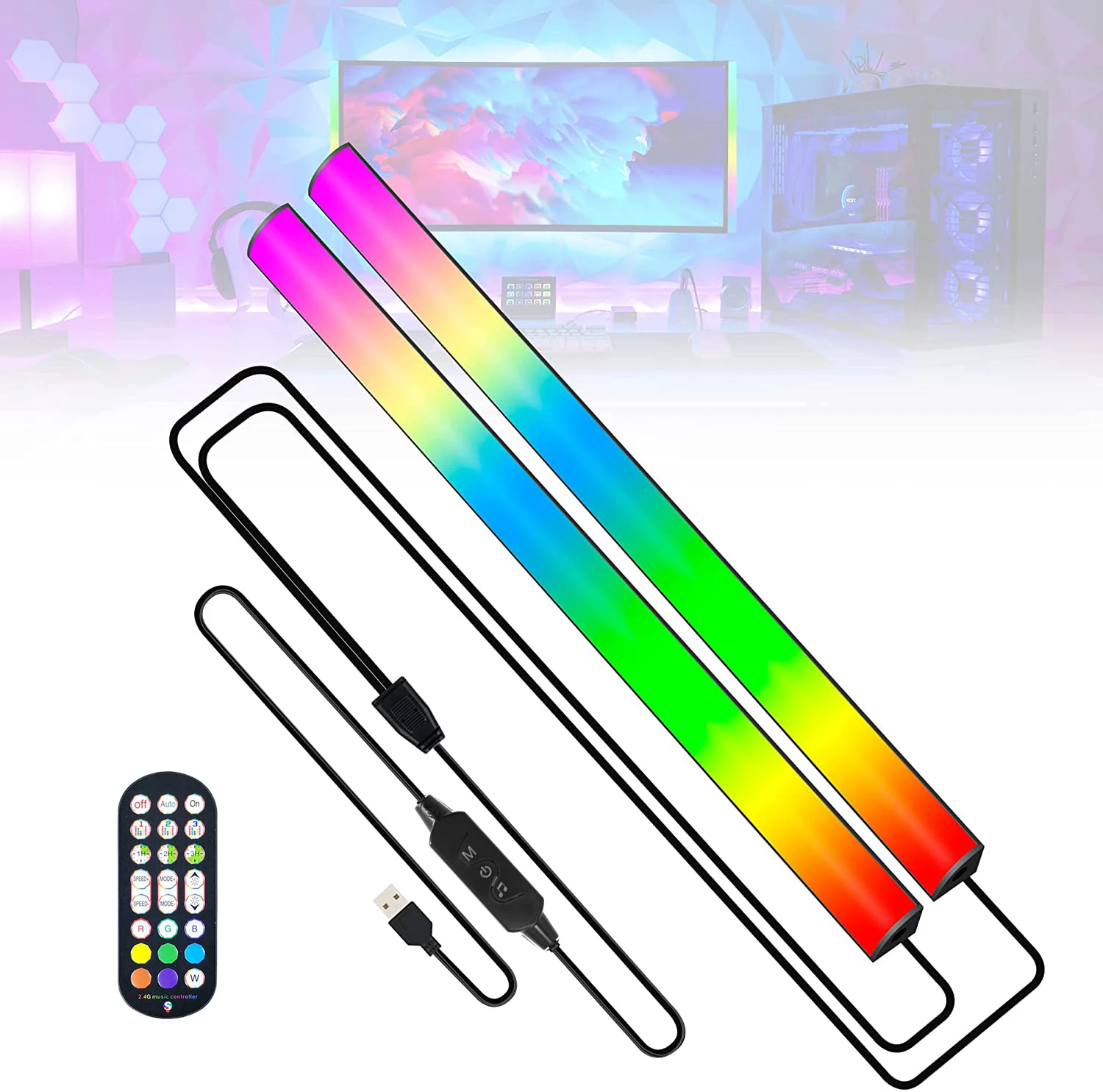 LED magical Bluetooth APP smart TV background light computer esports desktop light bar music atmosphere light