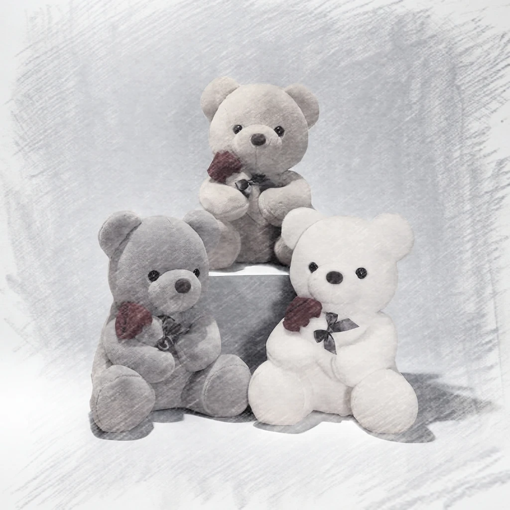 High Quality 3 Colors Teddy Bear With Hoodies Stuffed Bear Plush Toys Doll Custom Make Plush Teddy Bear Toy With T shirt