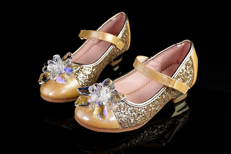 OEM для девочек с украшением в виде кристаллов на высоком каблуке стекла флэш-выступлений на сцене, в студенческом стиле