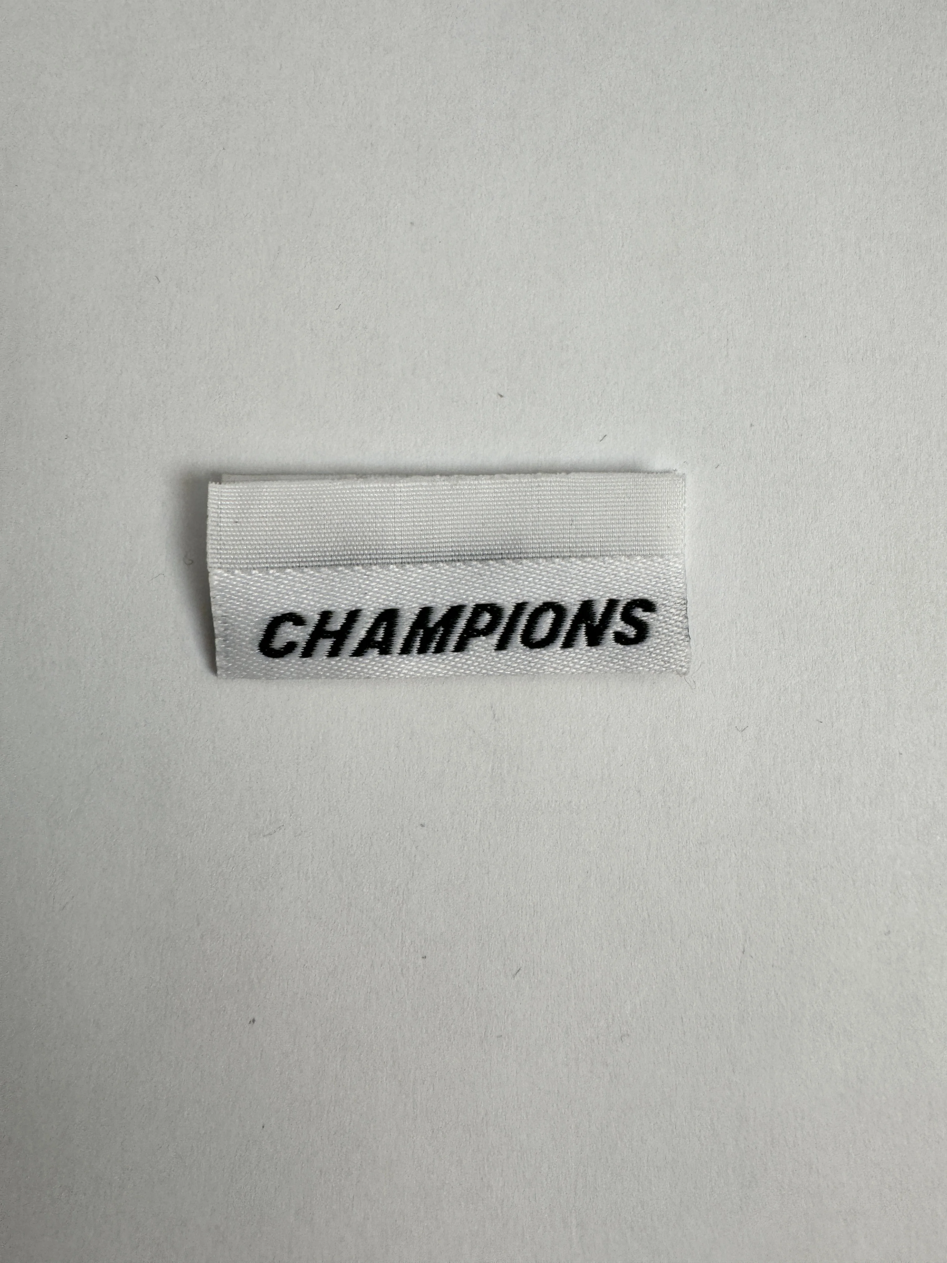 Black Woven Brand Name Private Clothes Labels logo Custom Clothing Label woven labels