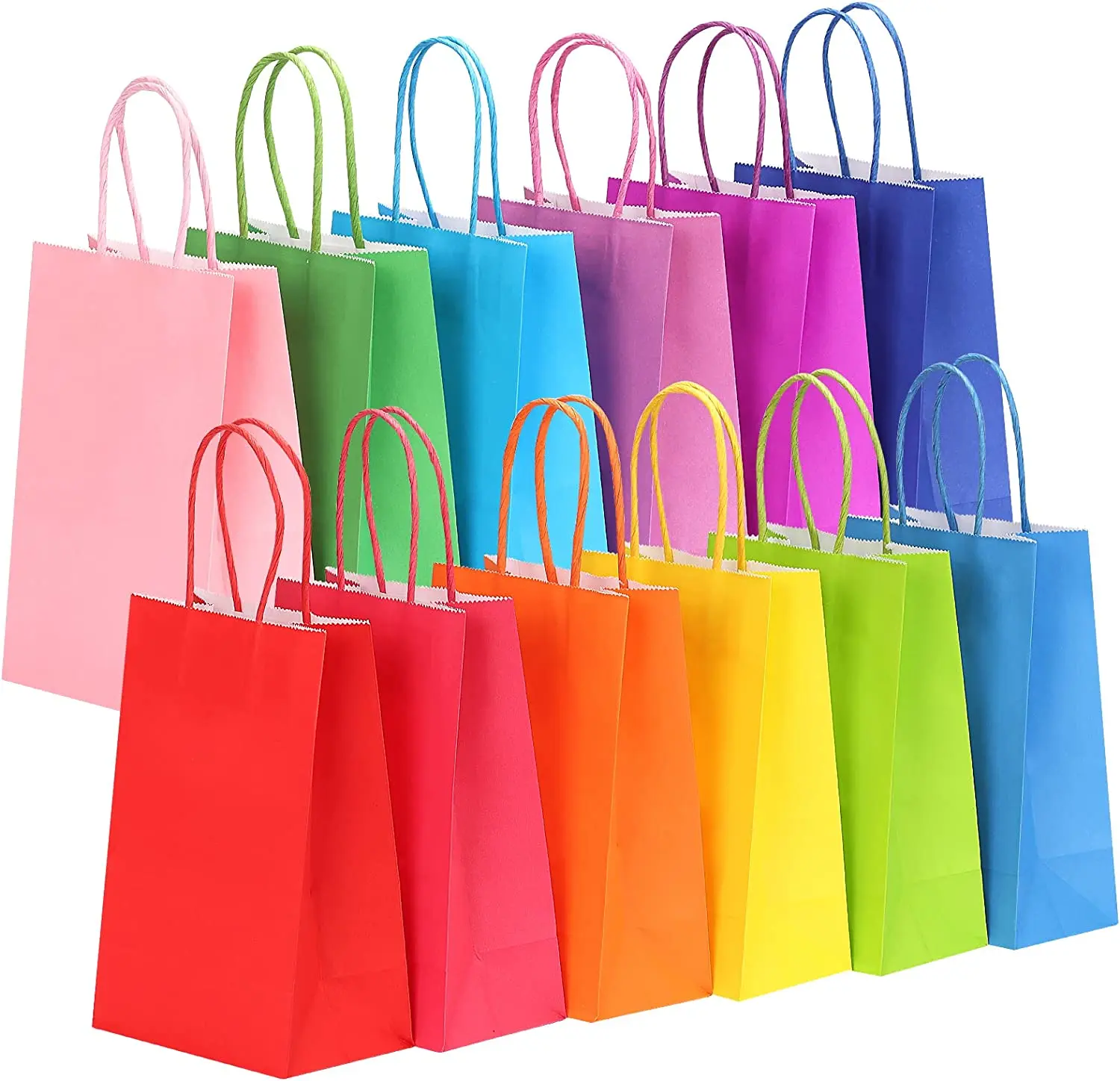 Custom Party Favor Colorful Mermaid Shark Astronauts Fairy Treat Bags Goodie Candy Kraft Paper Gift Bag For Kids Birthday Party