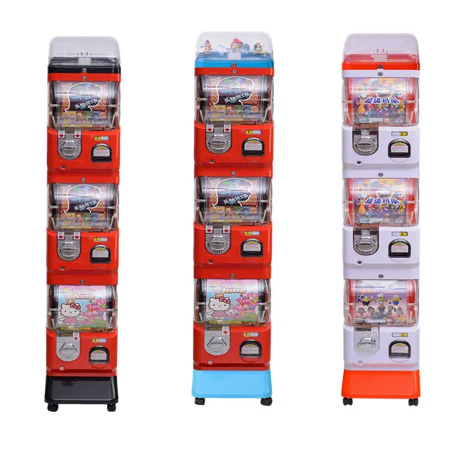 Metal Globe Tomy Gacha Three Layers Boouncy Capsule Toy Gashapon Tennis Candy Gumball Bouncy Rubber Golf Ball Vending Machine