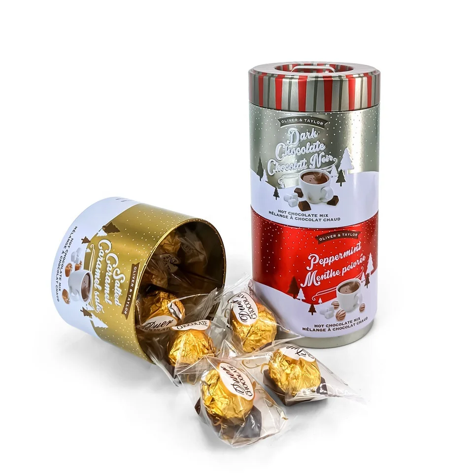 Small Mini 3 Layers Tea Canister Can Round Tin Box Mushroom Coffee Storage Powder Dog Pet Food Tin Cans For Food Packaging