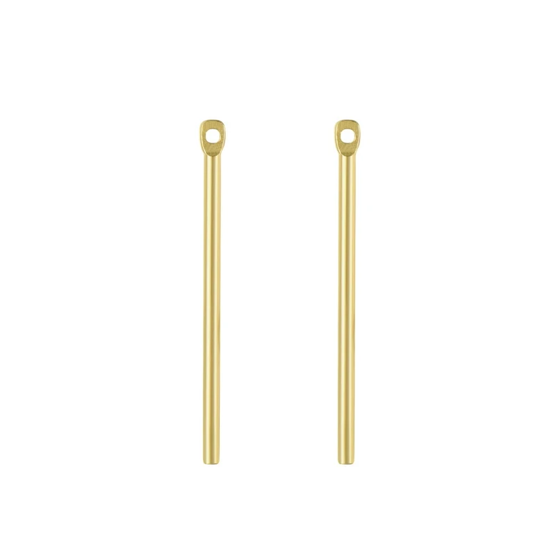 Au 750 Jewelry DIY Necklace Bracelet Accessories 18K Gold Tassel Earring Pin Post Mount Jewelry Making Supplier