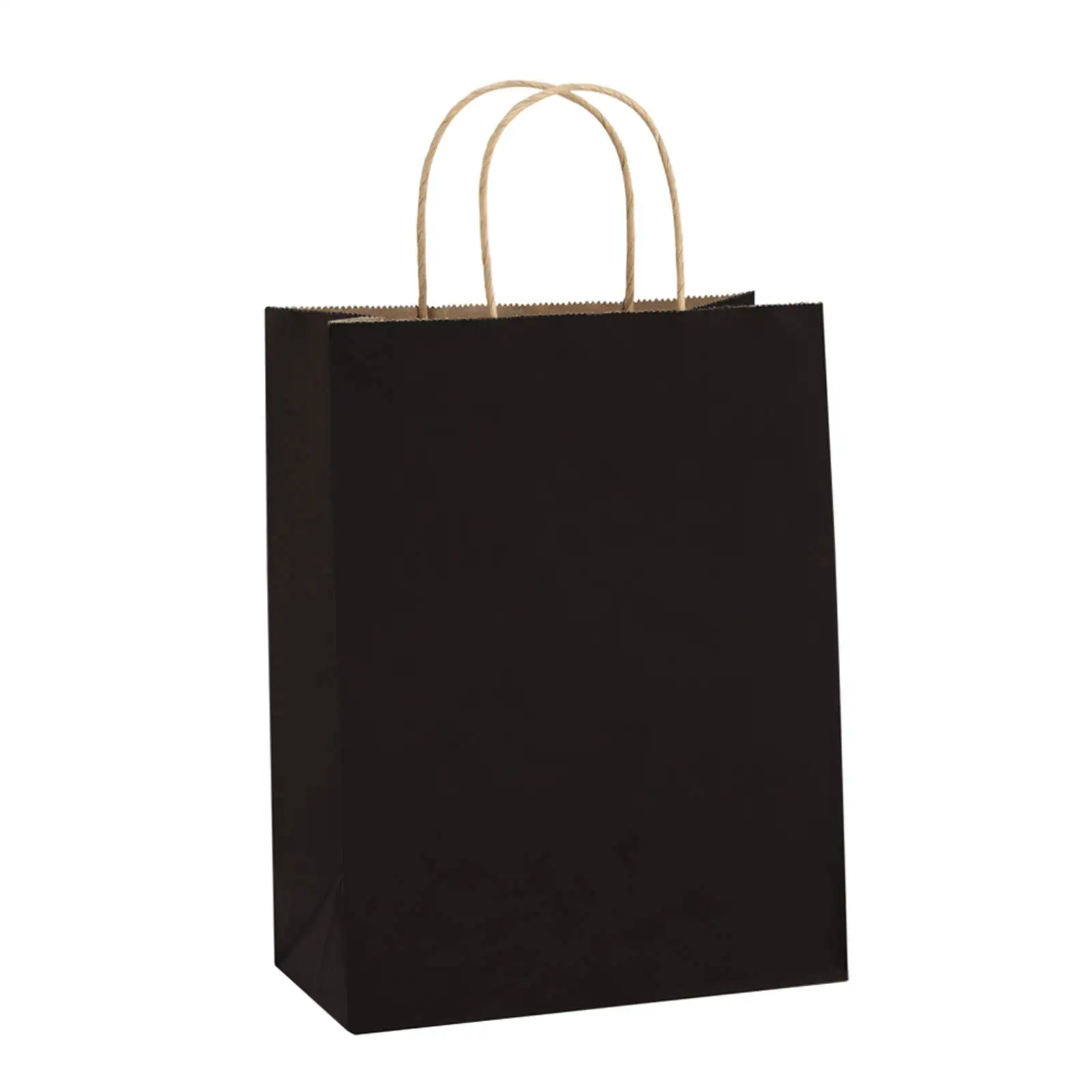 Custom Design Clothing Shopping Shoe Packaging Twisted Carrier Household Product Black Kraft Paper Bag With Handle