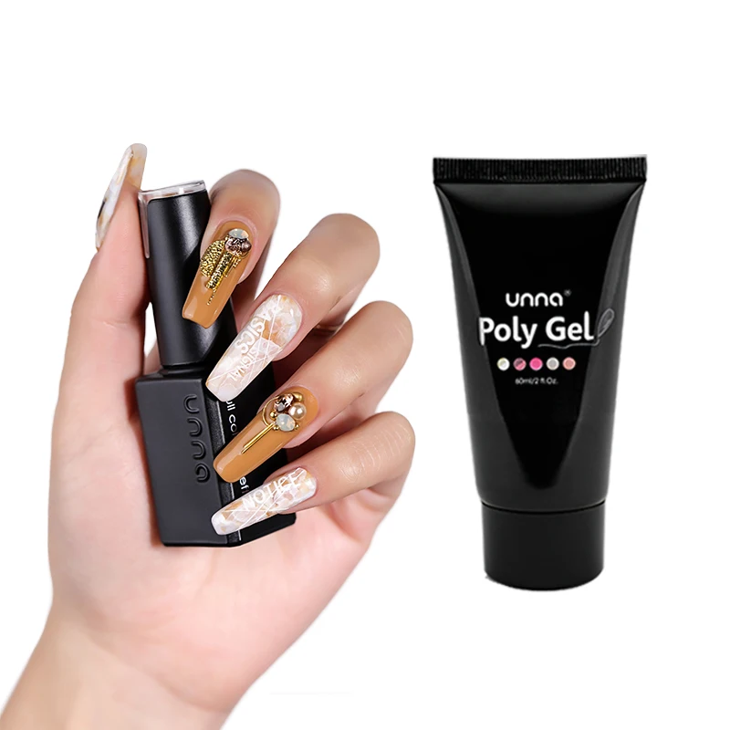 UNNA 60ML Acrylic Poly Nail Gel Easy Apply Soak Off Nail Extension Polygels