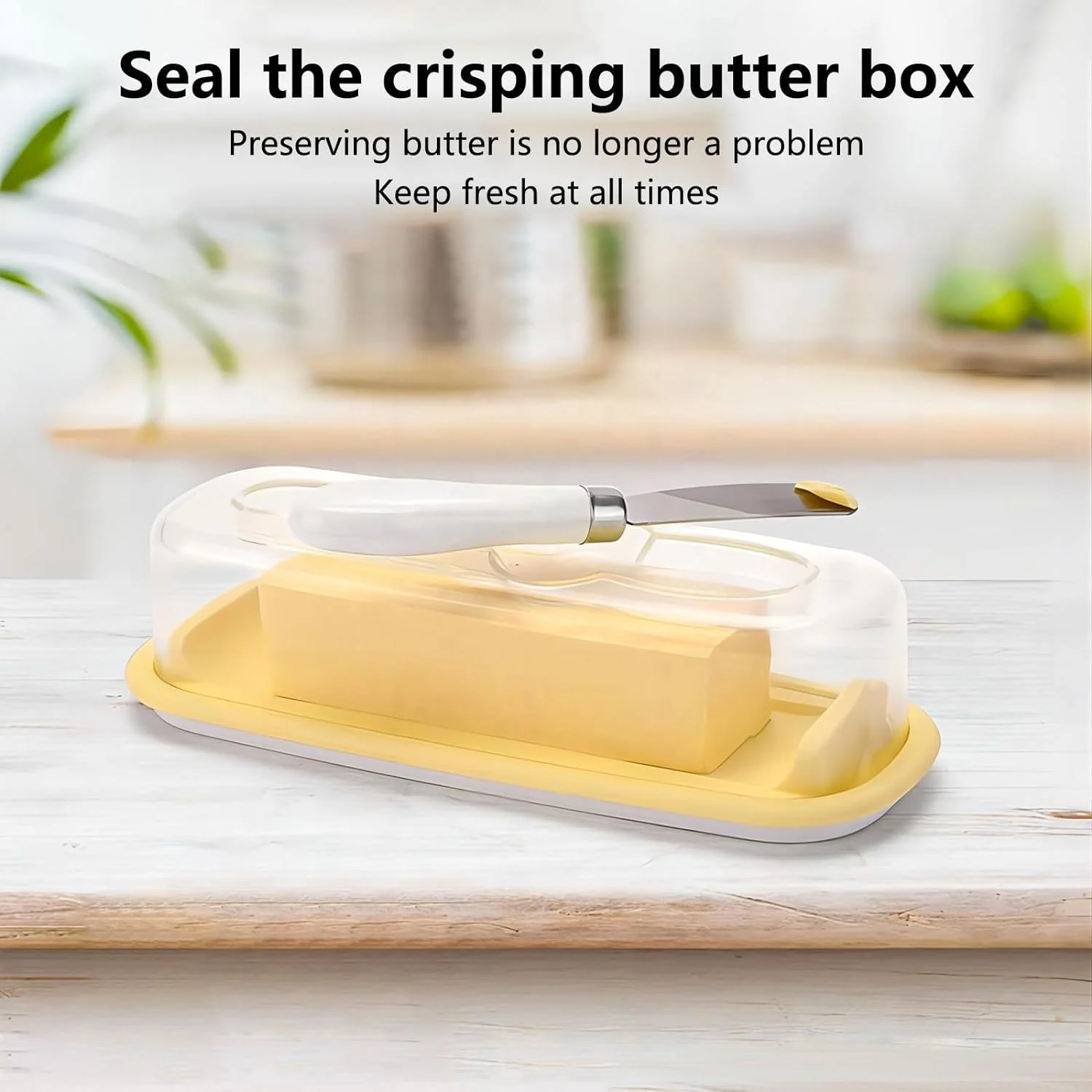2025 New Arrivals Home and Kitchen Airtight Butter Dish With Lid and Knife Butter Keeper Holder Butter Container