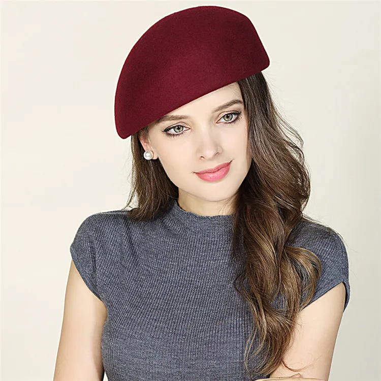 Lady Formal Felt Hat Cashmere Hat Adult Fashion Wool Fedoras Cap Female Winter Joker Warm Students Party Cap