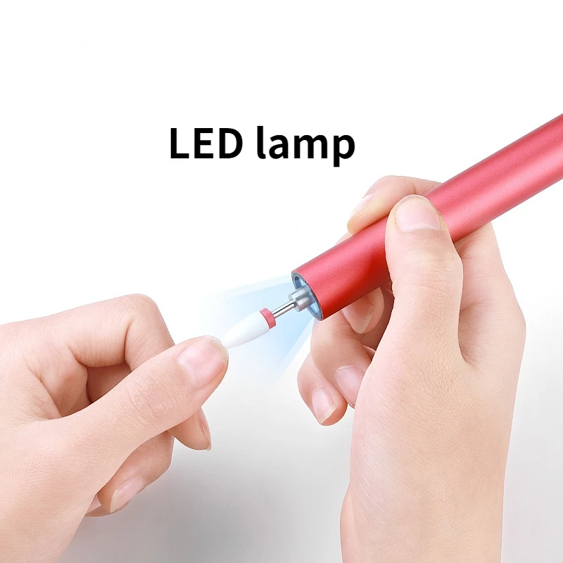 12000RPM Electric Manicure Drill Machine Mini USB Charging Mill Cutter Professional Salon Pedicure Gel Polish File Tools