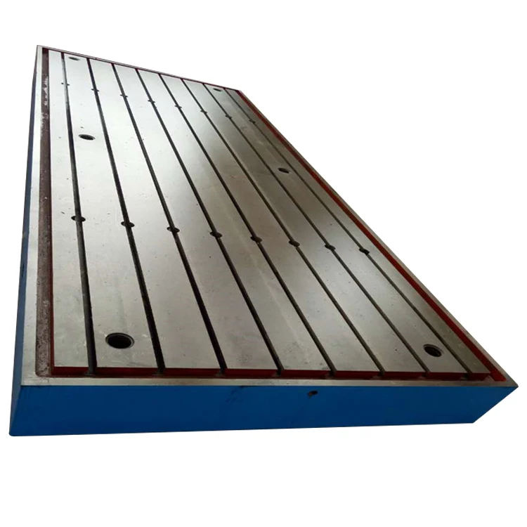 Cnc machine tool cast iron inspection lapping surface plate finish table with T slots