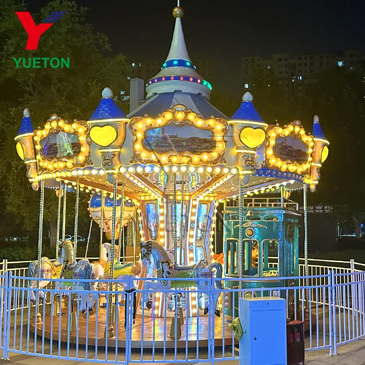 16 Seats Luxury Theme Amusement Park Equipment Carrousel Horse Rides Kids Adult Merry Go Round Carousel for Sale