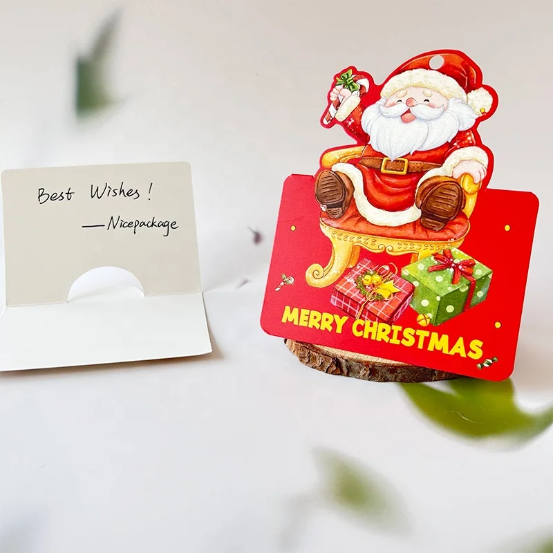 Wholesale Eco-friendly Writable Paper Digital Printing Postcard Beautiful Festival Gift Custom Logo Greeting Cards for Christmas