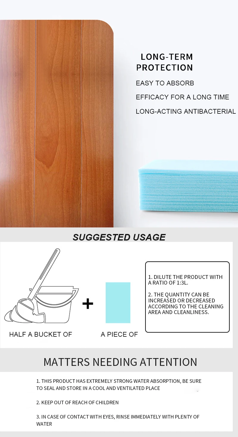 Floor Sheet Cleaner Tablets  Sheets Detergent Products Mob Protection Chemicals Home Cleaning Tools