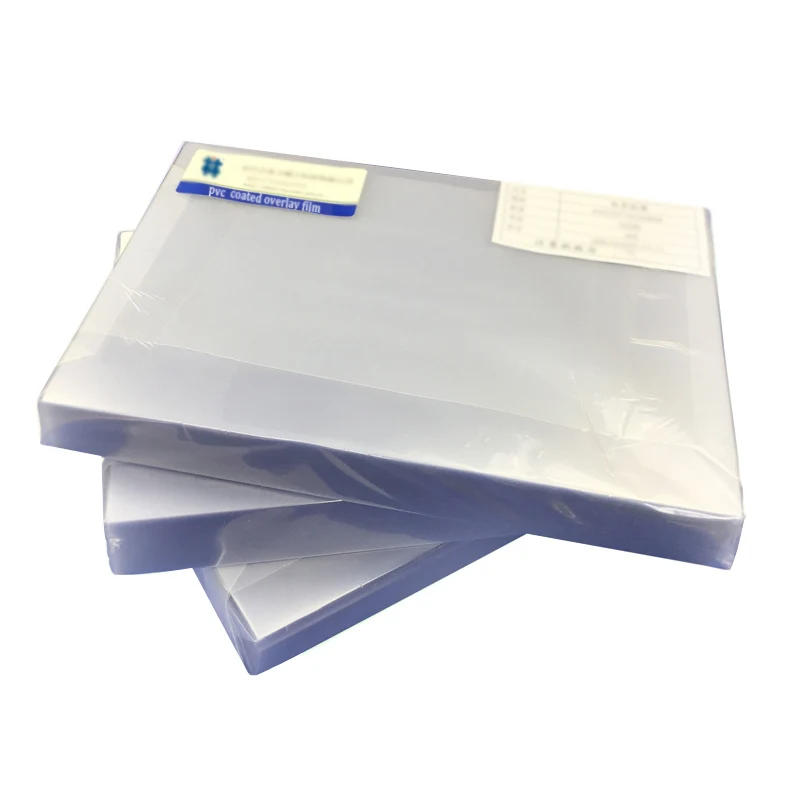 Customized PVC Card Film Polycarbonate PC Coated Overlay Film for Lamination Cards