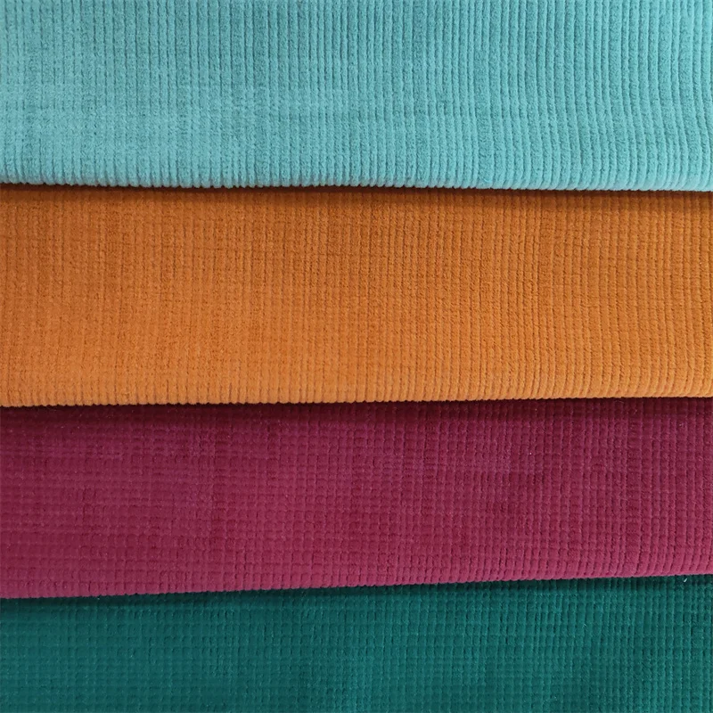 Wholesale Price Knitted Embossed velvet Sofa Fabric for Home Textile Furniture Decorations