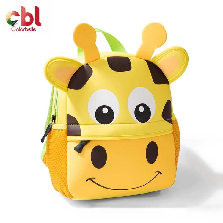 Лидер продаж, легкие дышащие водонепроницаемые милые Мультяшные неопреновые детские дорожные рюкзаки, школьные ранцы для детского сада