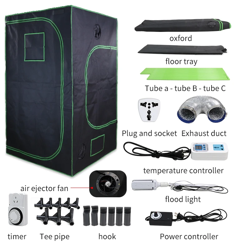 120x120x200 greenhouse indoor grow tent Highly Reflective Fabric 600 D Mylar 3x3 aluminum growing tent for indoor plant