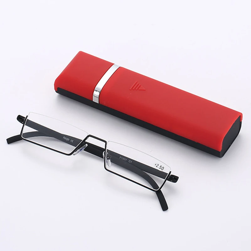 Metal Half-Frame Reading Glasses Classic Fashion New Unisex Eyeglasses