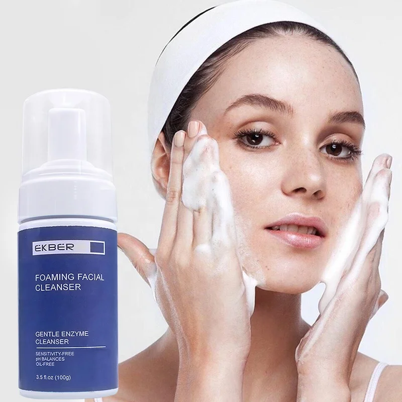 Private Label Bifida Amino Acid Face Cleansing Mousse Gentle Private Label Hydrating Face Wash Foaming Facial Cleanser