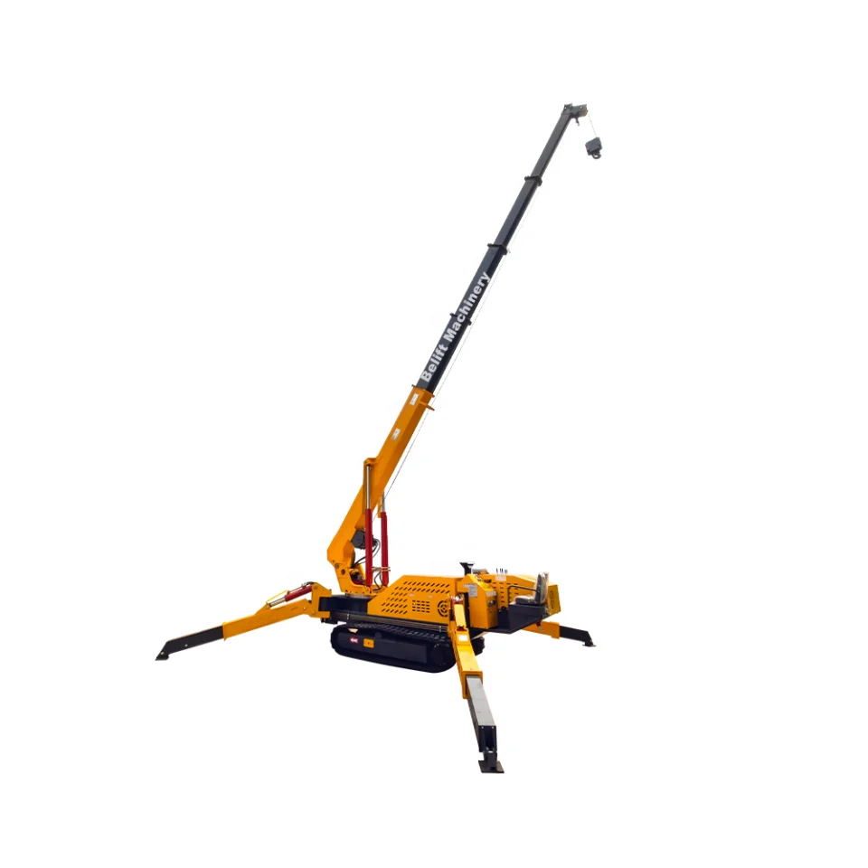 8Ton Crawler spider crane With 18M Lift Height Telescopic Boom Mobile Lifting Machine Crawler Crane