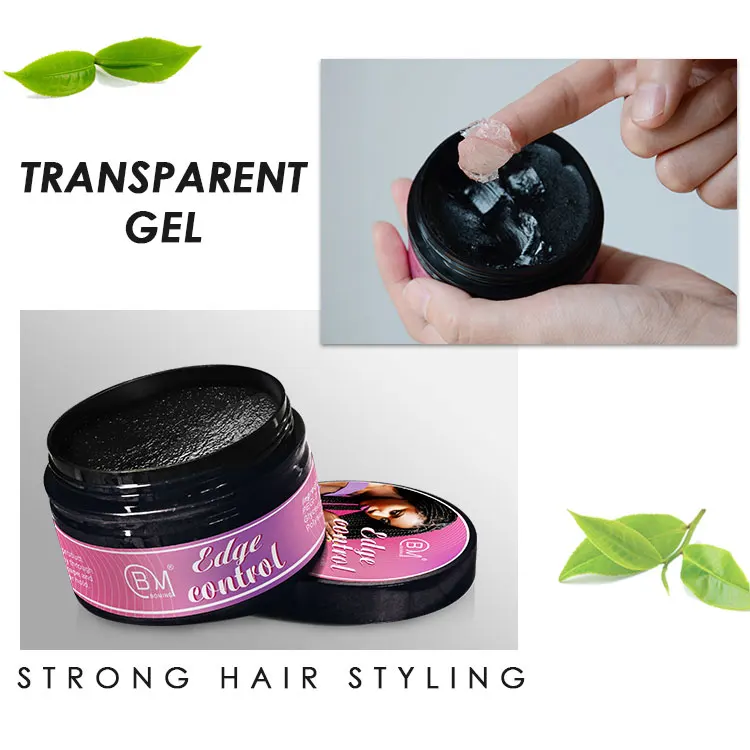 own brand hair edge control gel private label styling gel wholesale firm hold edge control pomade shine n jam