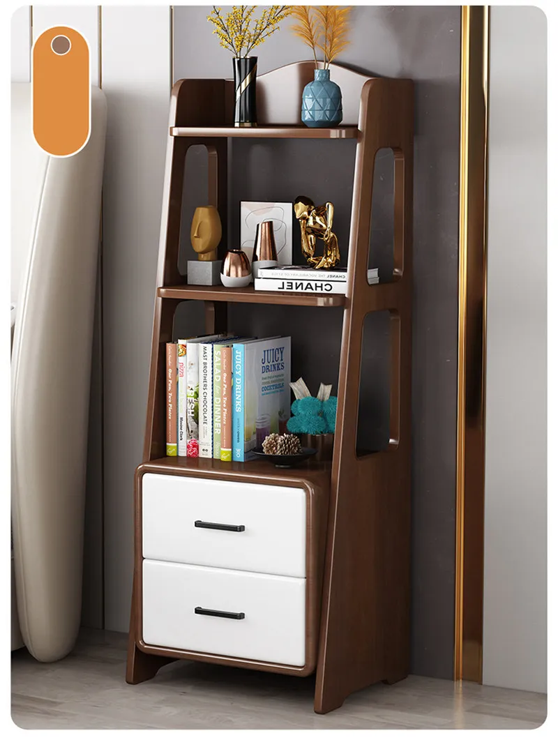 Small Trapezoidal Living Room Wood with Drawers Storage Cabinets 0005