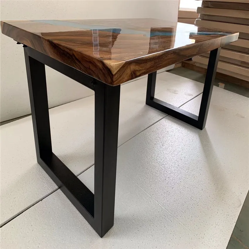 Modern Appearance and  oak epoxy resin Dining Table  Specific Use dining table set