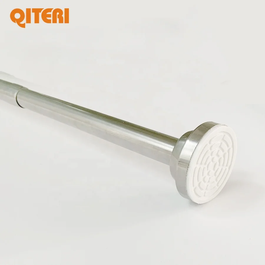 
QITERI-Ajustable extention shower curtain rod hot sales in Amazon 43'-72' stainless steel 1 shaped 
