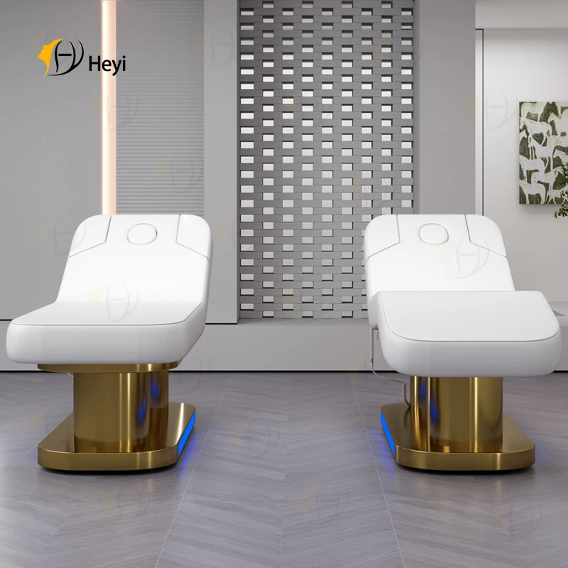 factory price custom aesthetic eyelash extension bed 4 motor electric floor massage therapy bed table