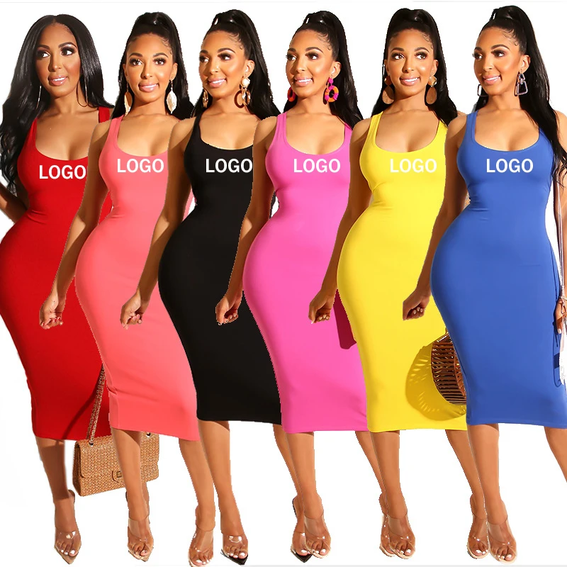 
 S-2XL 2021 горячая Распродажа однотонных женских Bodycon повседневное Открытое платье без рукавов Летнее Длинное платье больших размеров платье хип лифт юбка на подтяжках  