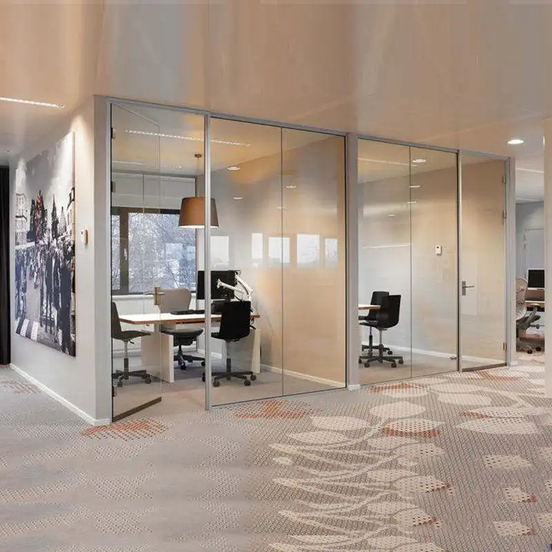 Factory Price OEM aluminum glass partition high quality open modular office partition