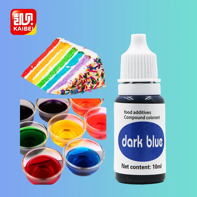 10g  edible coloring dark blue  halal food colour liquid hot sale food dye for cake coloring edible colorant