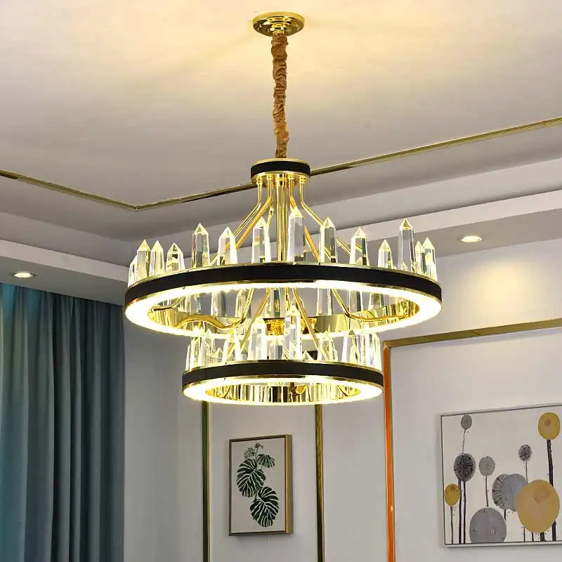 Luxury Crystal Chandeliers & Pendant Lights Hanging Modern LED Lamp Lustre for Home Decor Living Room Dining Room Kitchen Hotel