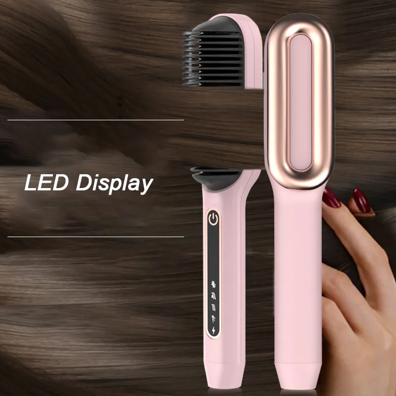 Professional Hair Straightener Hair Straightener And Curler 2 In 1 Hair Straightener Comb